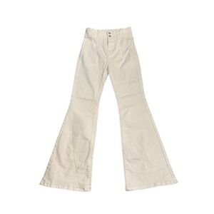 We The Free Jayde High‎ Rise Jeans Womens Size 29 White Denim Flared  Pockets